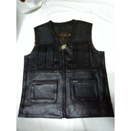 Chaleco de cuero Real Heather